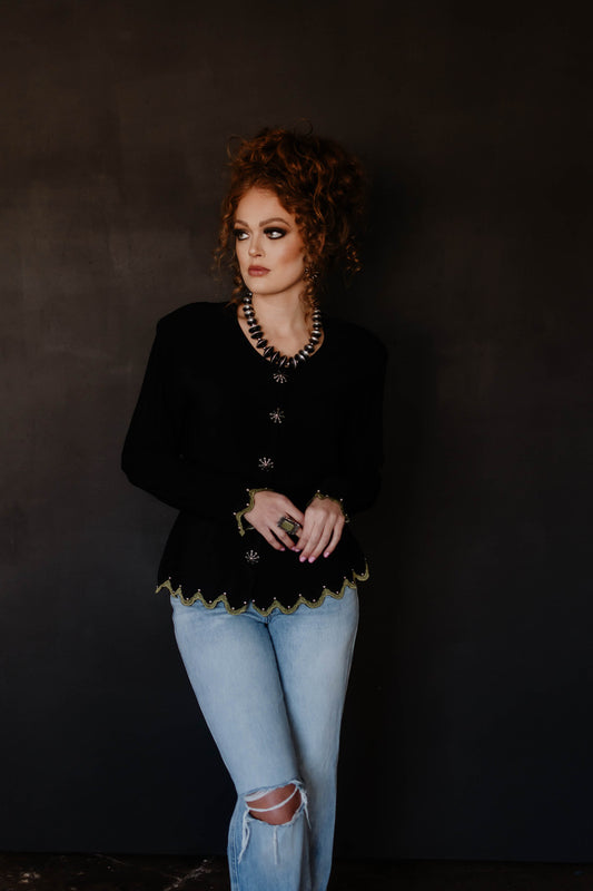 Double D Black Blouse