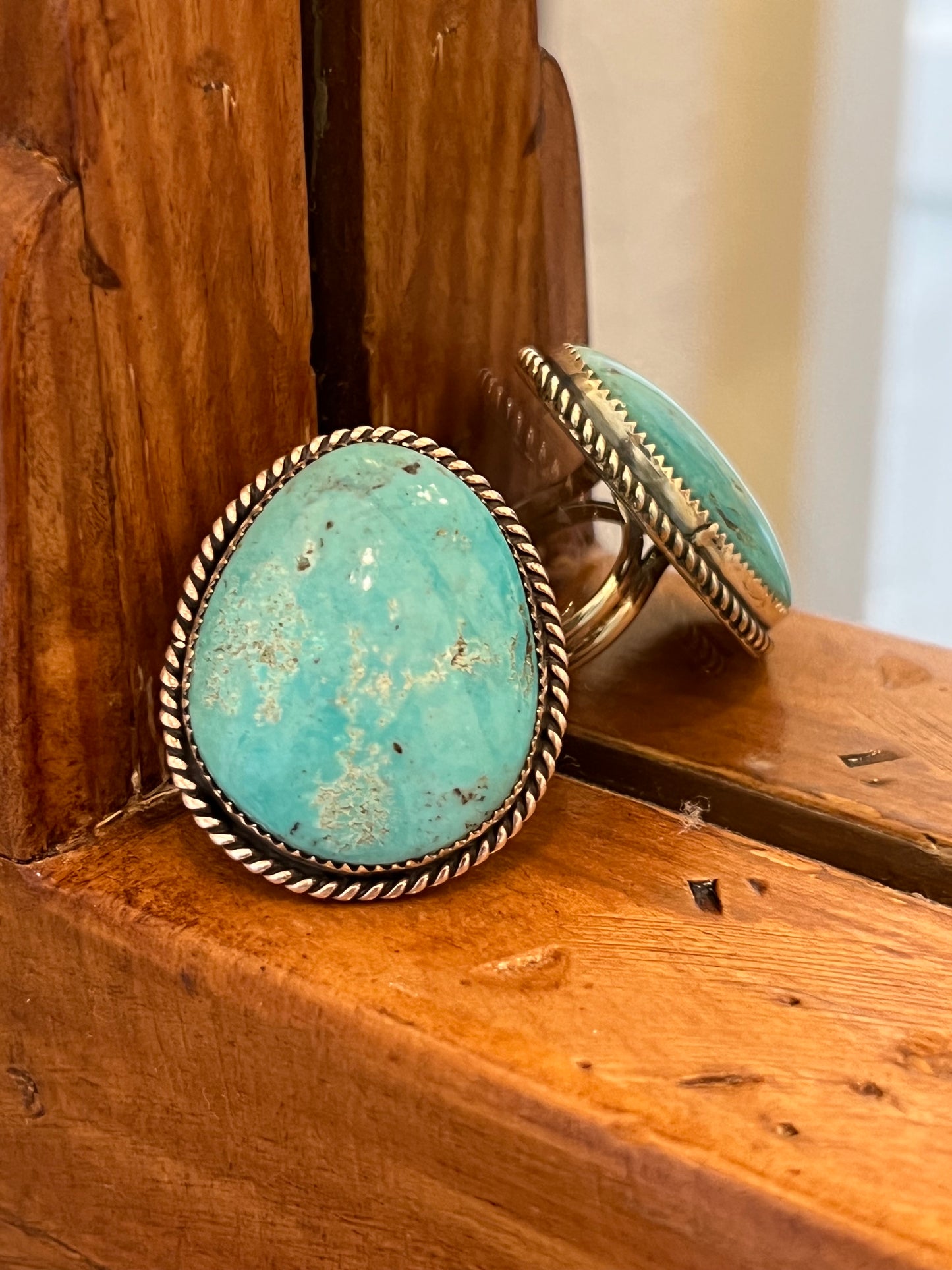 Round Stone Turquoise Ring