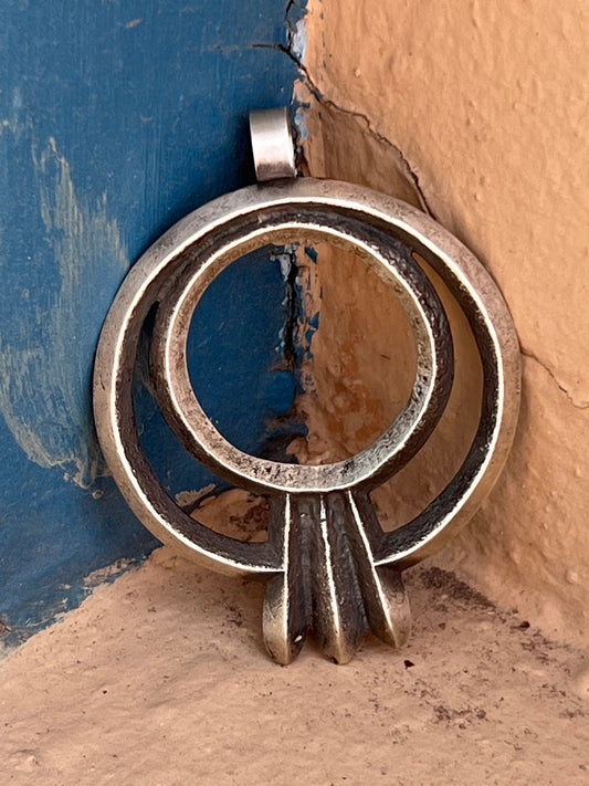 R. Chee Double Circle Sandcast Pendant