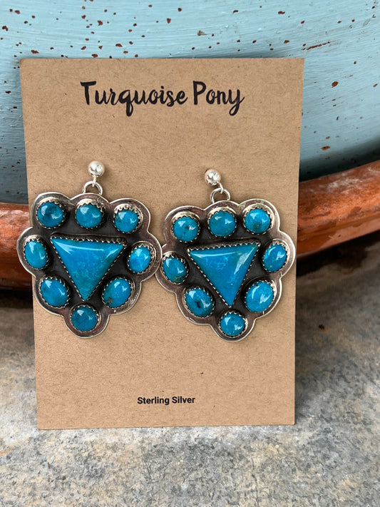 Turquoise Cluster Dangles